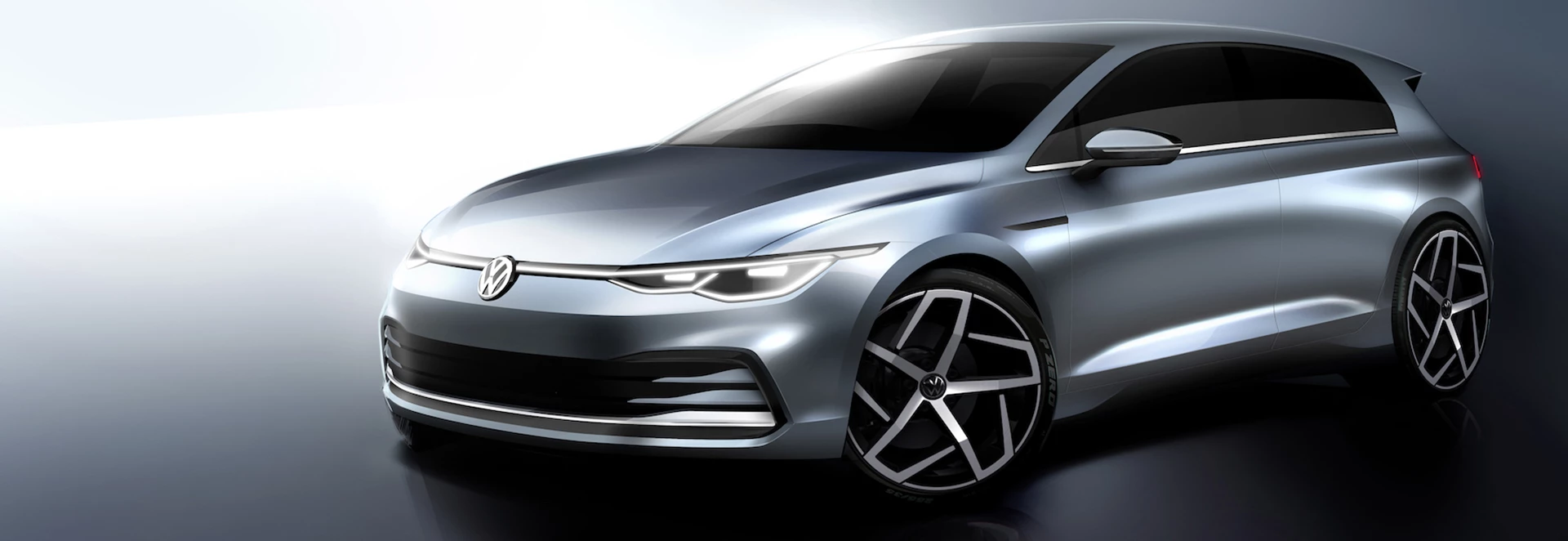 all-new Volkswagen Golf teased in sketches